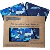 image:imageYumbox Reusable Soft Gel Ice Packs for Lunch Boxes  Sweatproof Kids Lunchbox Ice Packs Set of 2 6575Camo amp SharkCamo